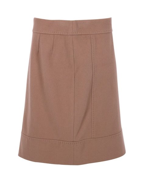 Weekend Max Mara A-Line Skirt in Camel Wool 7766507716668