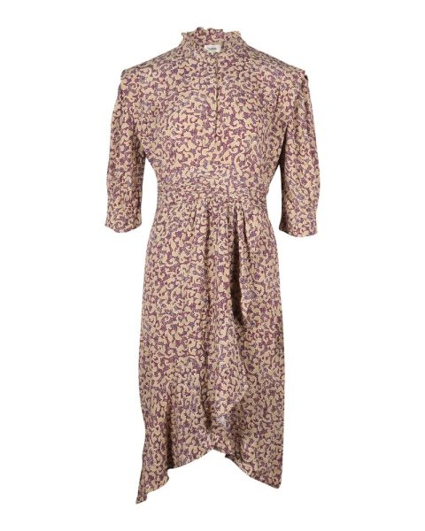 Ba&Sh Floral Midi Dress in Multicolor Viscose 7766509158460