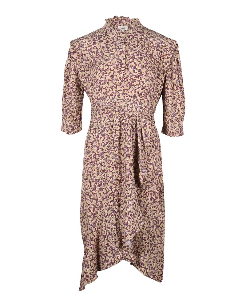 Ba&Sh Floral Midi Dress in Multicolor Viscose 7766509158460