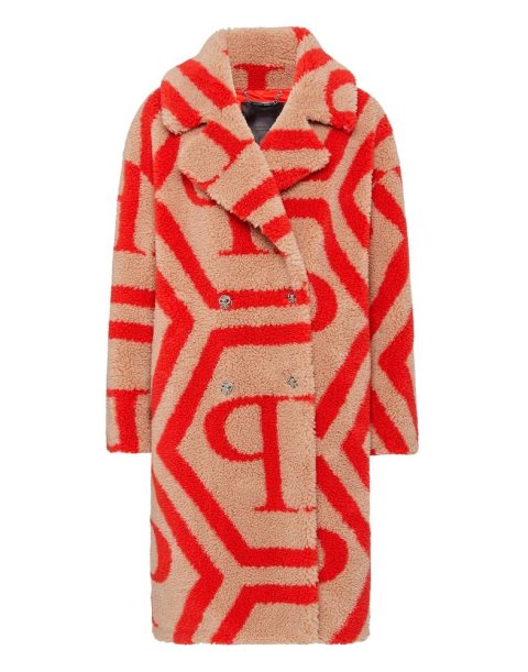 Eco Fur Long Coat Monogram 7676520562748