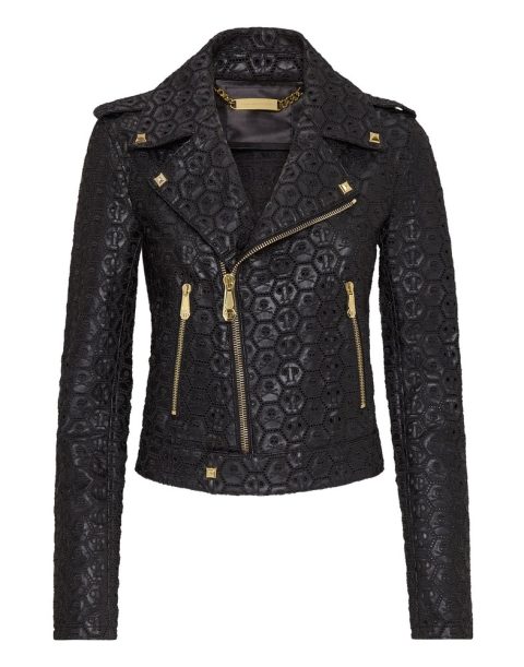 Sangallo Leather Biker Jacket 7676521545788