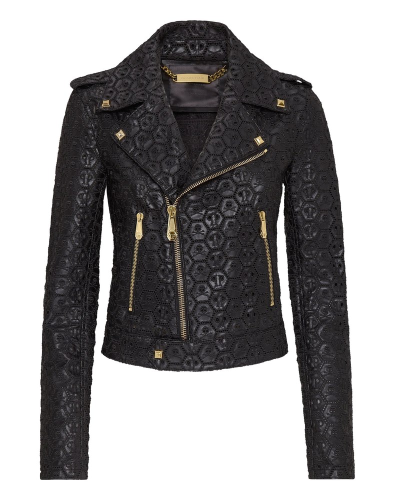 Sangallo Leather Biker Jacket 7676521545788
