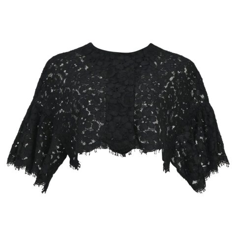 Dolce & Gabbana Lace Bolero Top in Black Cotton 7766509322300