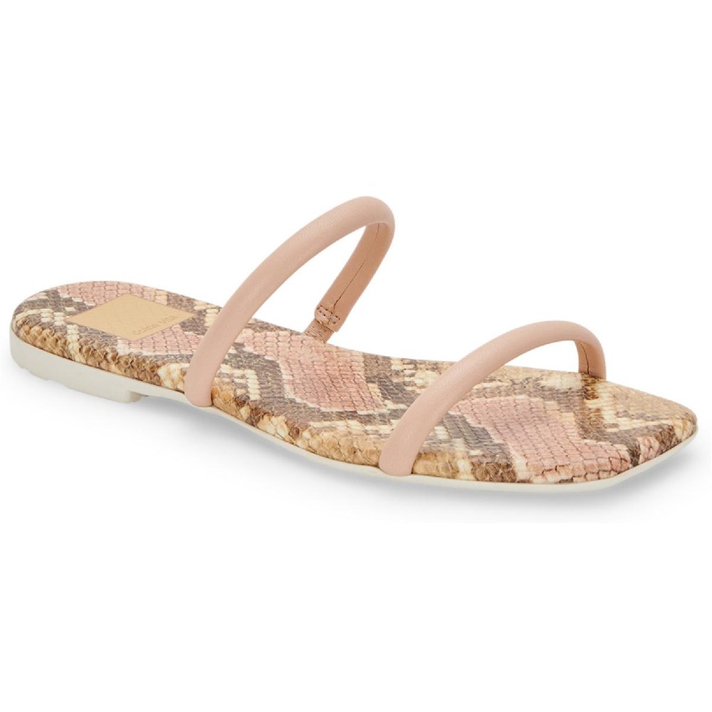 Lester Faux Leather Banded Flat Sandals