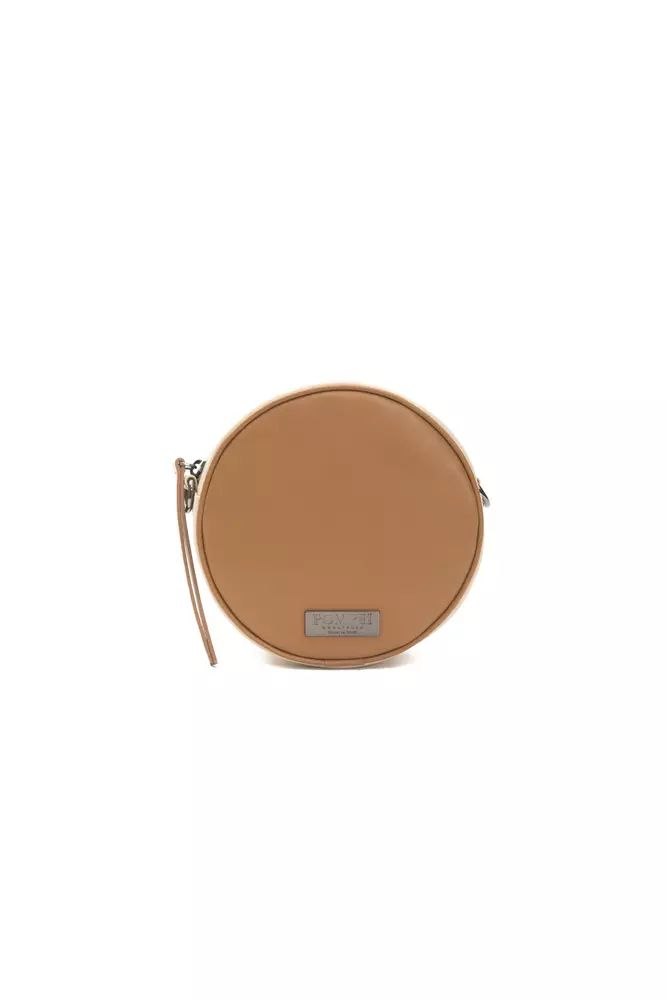 Pompei Donatella Elegant Small Oval Leather Crossbody Women’s Bag