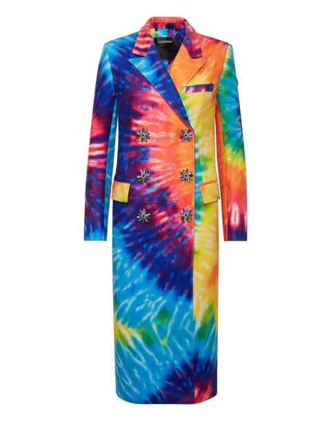 Coat Long Fur Insert Tie dye 7676522397756
