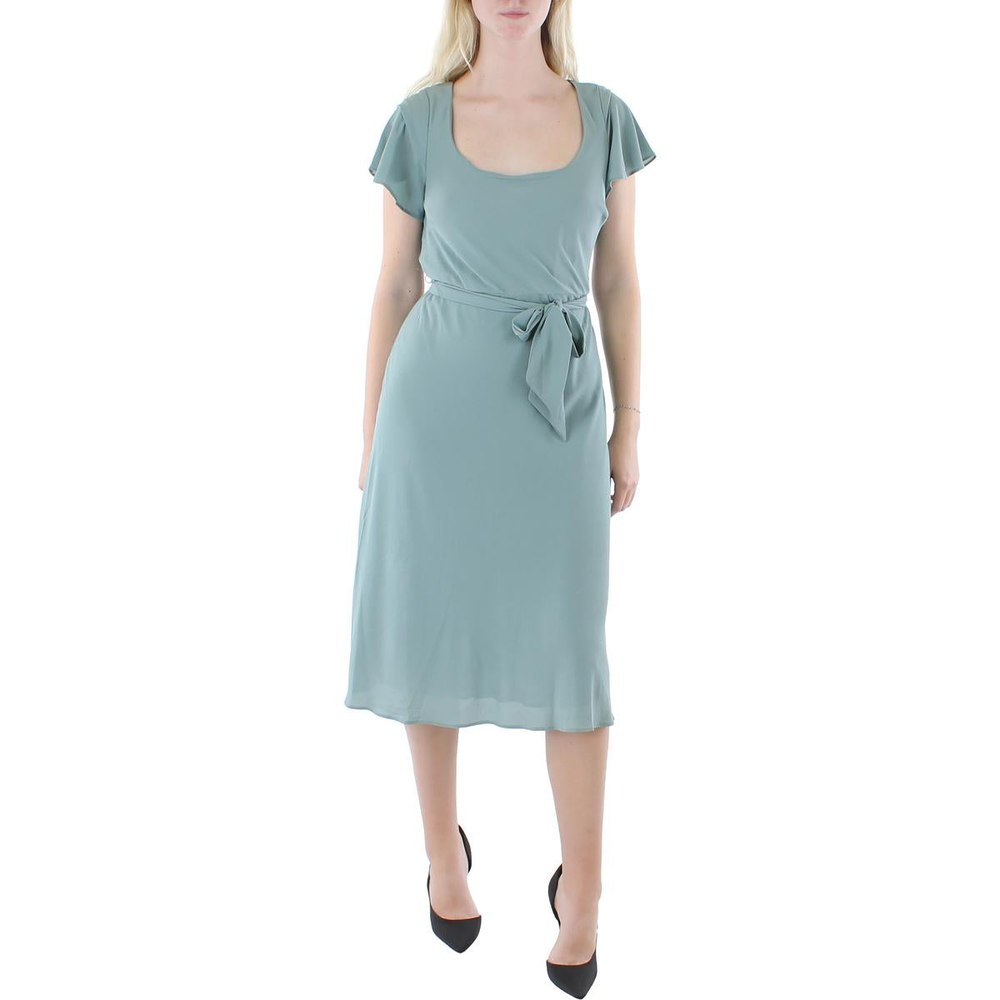 Flutter Sleeve Midi Dress