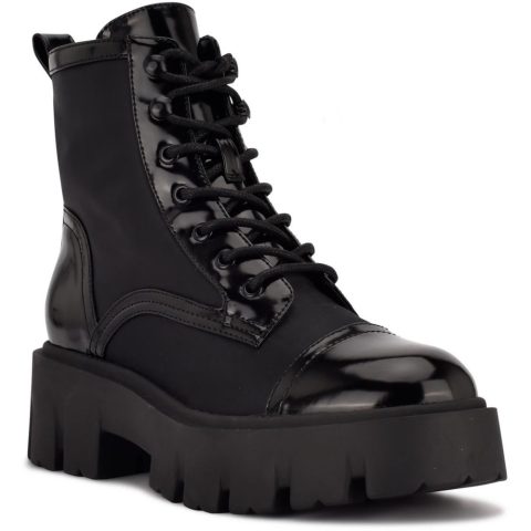 Obri 2 Mixed Media Ankle Combat & Lace-up Boots
