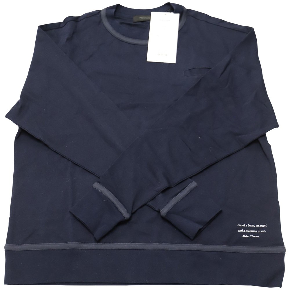 Undercover Long Sleeve Sweatshirt in Navy Blue Cotton 7766513713212