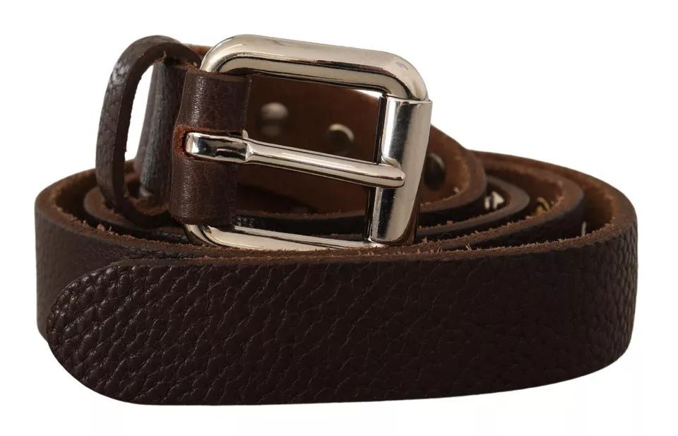 Dolce & Gabbana Leather Studded Metal Buckle Women’s Belt 7676548677692