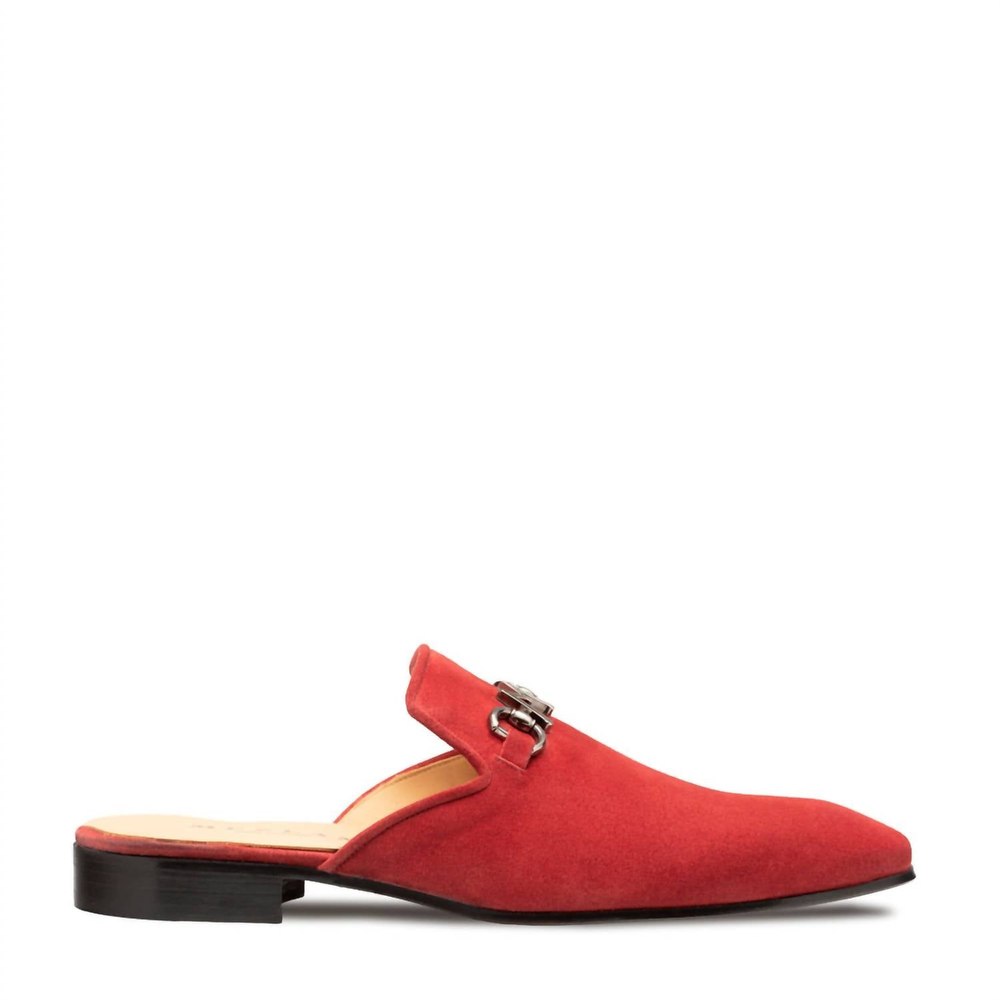 Men’s Icon Slip On Mule Suede In Red