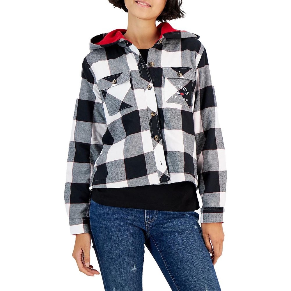 Plaid Hooded Shirt Jacket