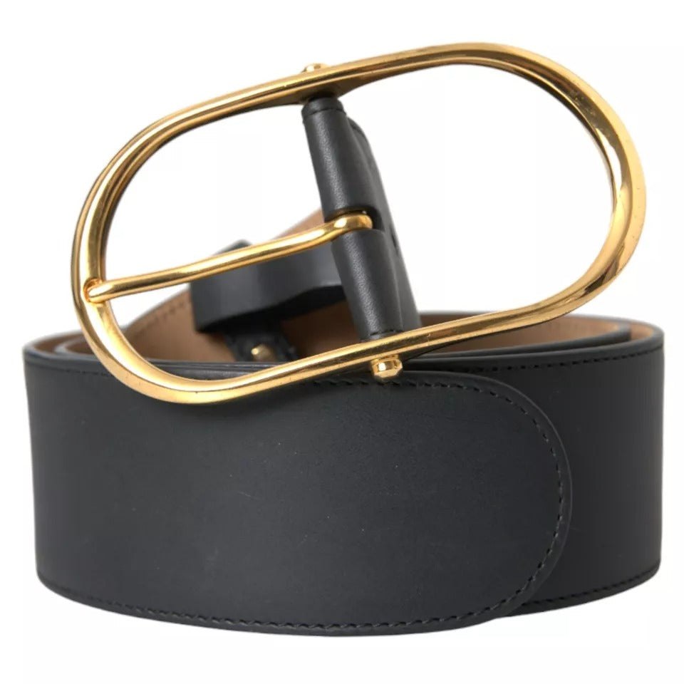 Dolce & Gabbana Leather Oval Metal Buckle Women’s Belt 7676551757884