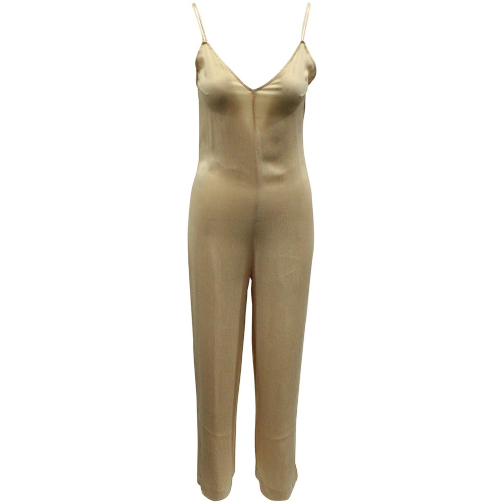 Ba&Sh Chiva Sleeveless Jumpsuit in Beige Cupro 7766518562876