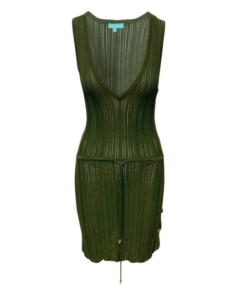 Melissa Odabash Ariana Mini Dress in Green Viscose 7766516334652
