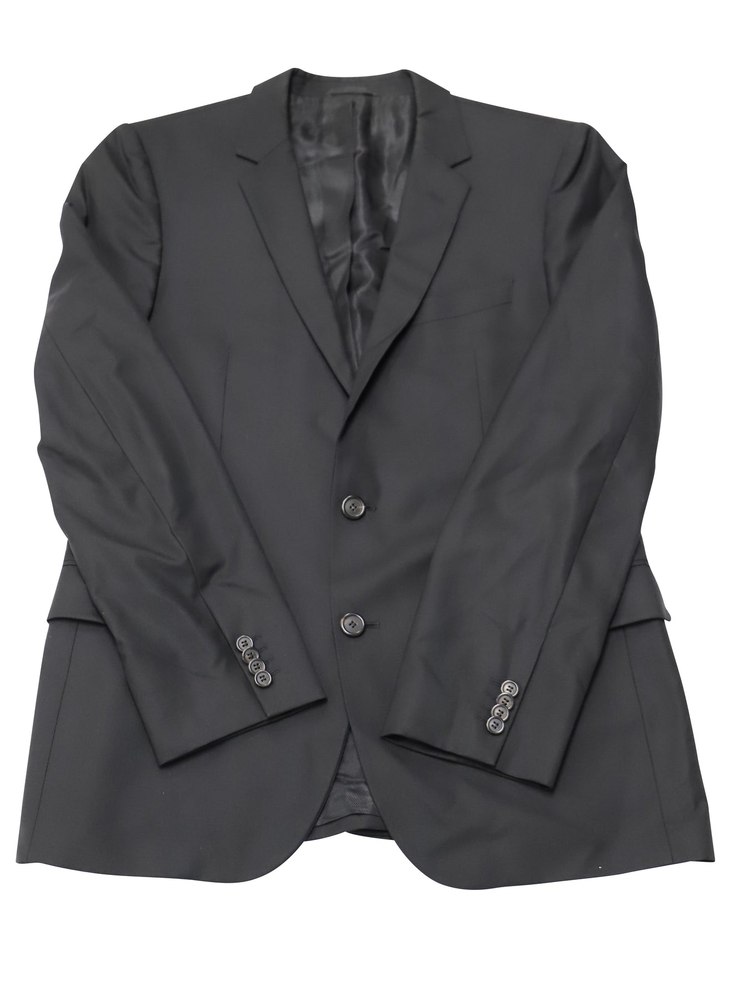 Hugo Boss Single-Breasted Blazer in Black Wool 7766515744828