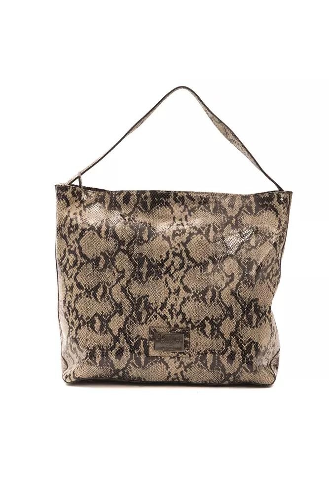 Pompei Donatella Elegant Python Print Leather Shoulder Women’s Bag