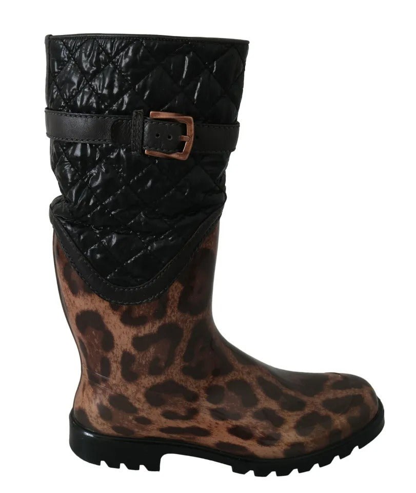 Dolce & Gabbana Leopard Booties Boots Women’s Shoes 7676553723964
