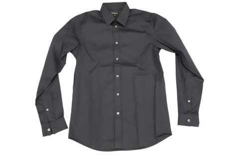 Jil Sander Long-Sleeve Button-Down Shirt in Navy Blue Cotton 7766523674684