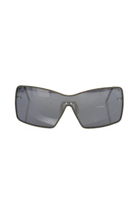 Frankie Morello Elegant Shield Sunglasses with Mirror Women’s Lens