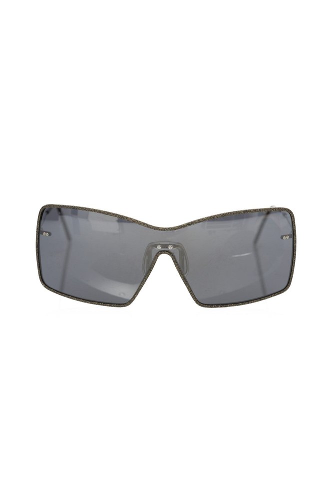 Frankie Morello Elegant Shield Sunglasses with Mirror Women’s Lens