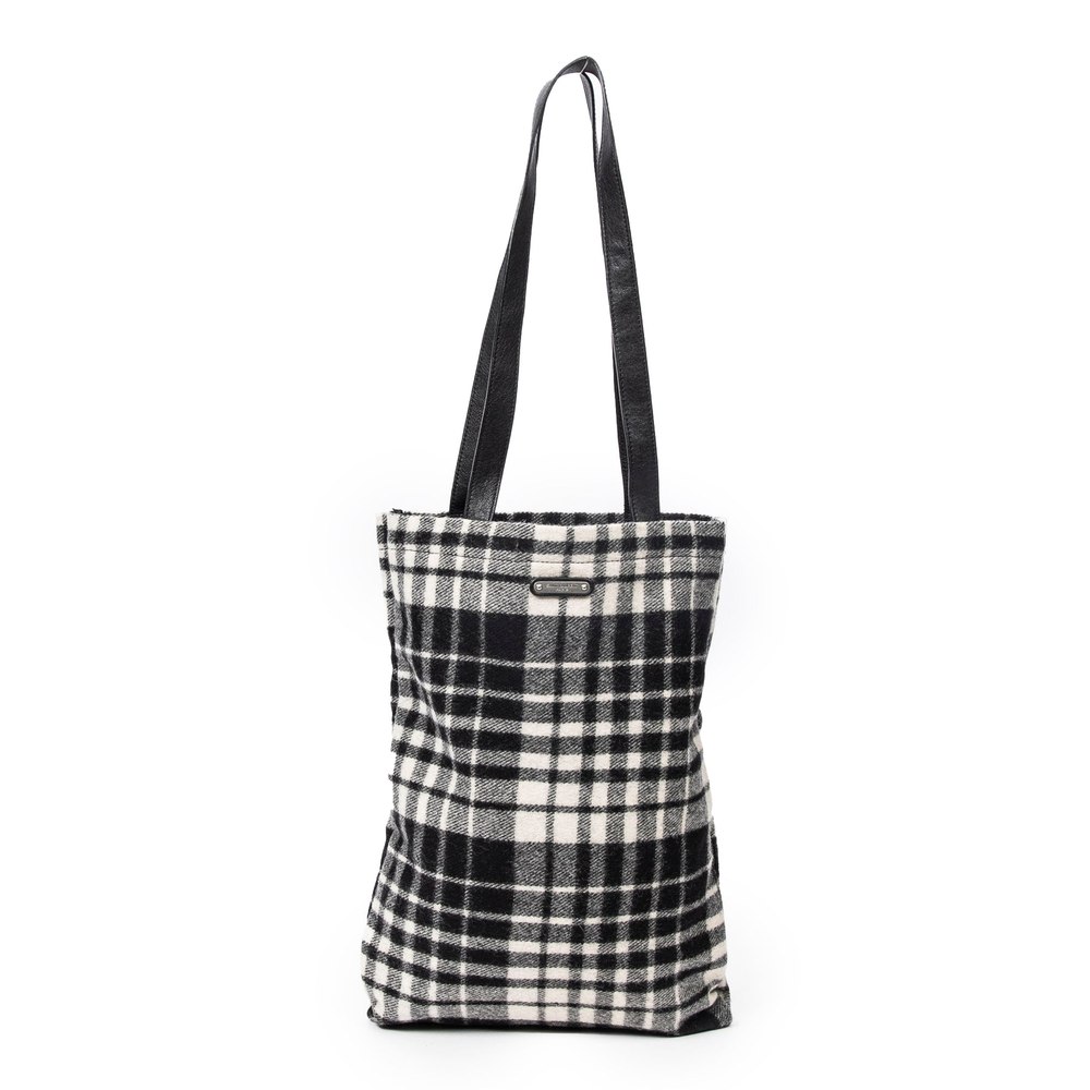 Tall Checkered Tote