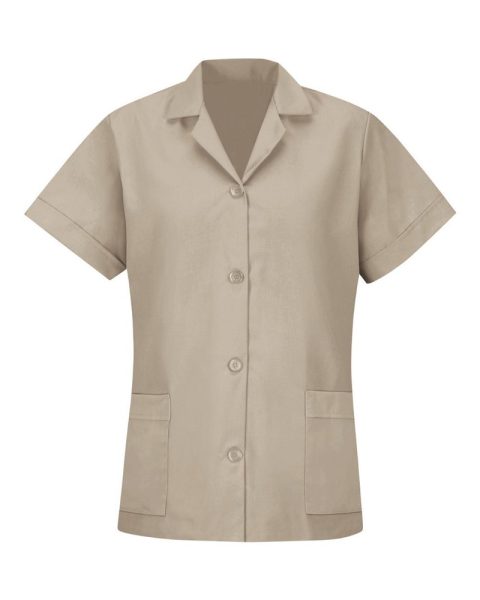 Red Kap Women’s Loose Fit Short Sleeve Button Smock