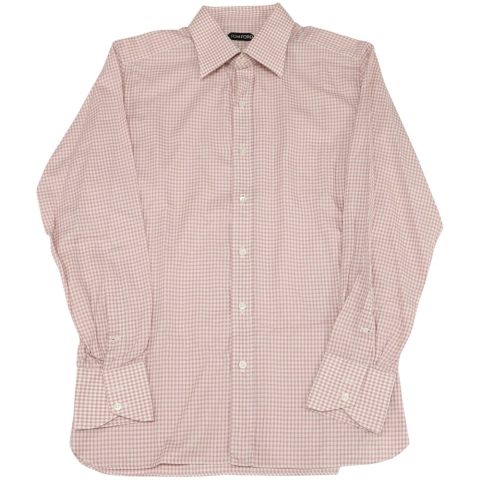 Tom Ford Gingham Button-down Shirt in Pink Cotton 7766520332348