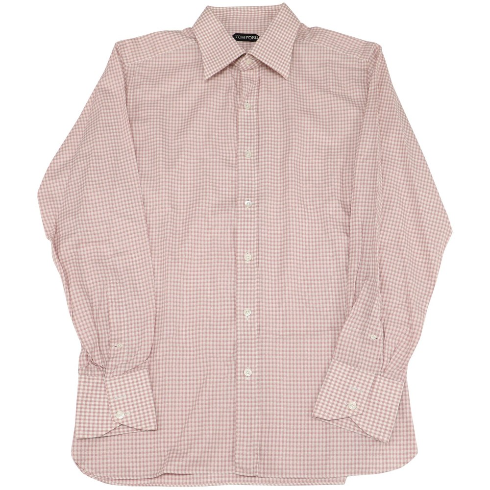 Tom Ford Gingham Button-down Shirt in Pink Cotton 7766520332348