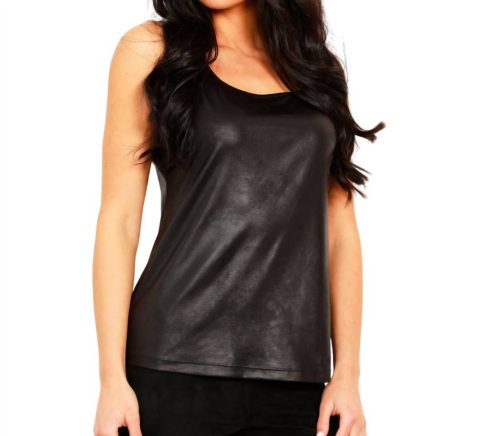 Vegan Suede Tank In Black