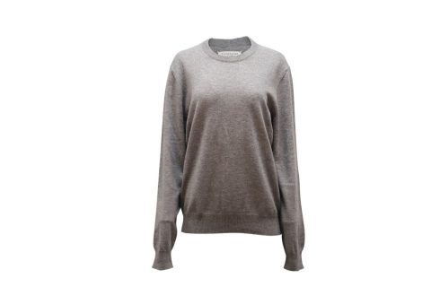 Maison Margiela Sweatshirt with Elbow Patch in Grey Wool 7766531473468