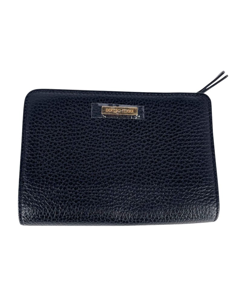 Sergio Rossi Bifold Zip Wallet in Black Leather 7766530981948
