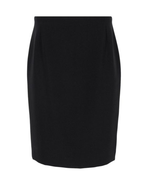 Max Mara Pencil Skirt in Black Silk 7766530457660