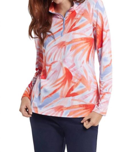 Performance Mock Neck Long Sleeve Top In Orchid 7676593045564