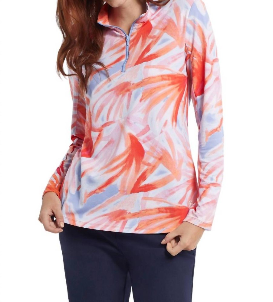 Performance Mock Neck Long Sleeve Top In Orchid 7676593045564