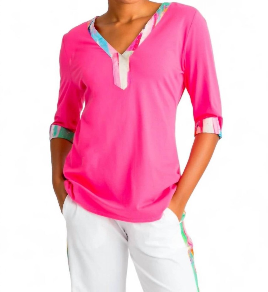 Tie Dye Mixer Tee In Hot Pink 7676593176636