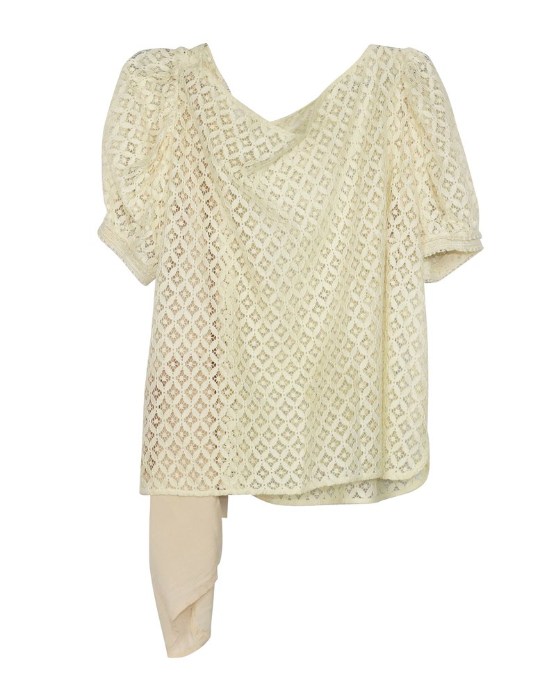 See By Chloe Lace Top in Cream Cotton 7766534258748