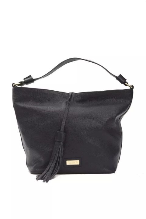 Pompei Donatella Chic Leather Shoulder Bag with Logo Women’s Detailing