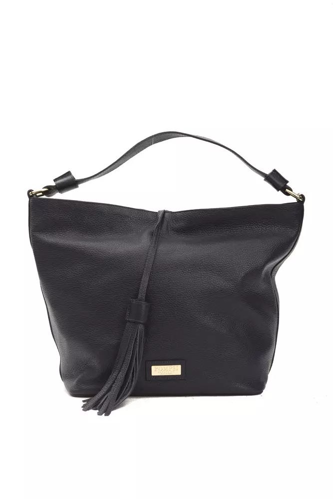 Pompei Donatella Chic Leather Shoulder Bag with Logo Women’s Detailing
