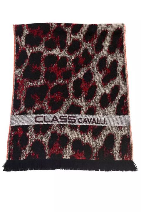 Cavalli Class Elegant Animalier Logo Men’s Scarf