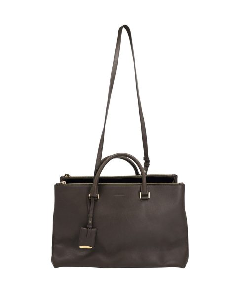 Jil Sander Shoulder Bag in Grey Leather 7766532194364