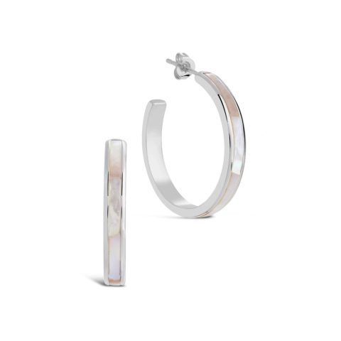 Mishel Mother of Pearl Hoop Earrings
