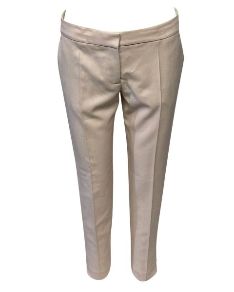 Stella McCartney Slim Fit Trousers in Beige Cotton 7766537240636