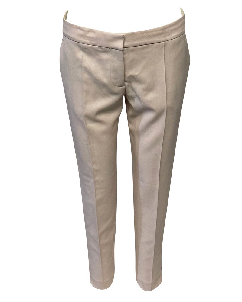 Stella McCartney Slim Fit Trousers in Beige Cotton 7766537240636