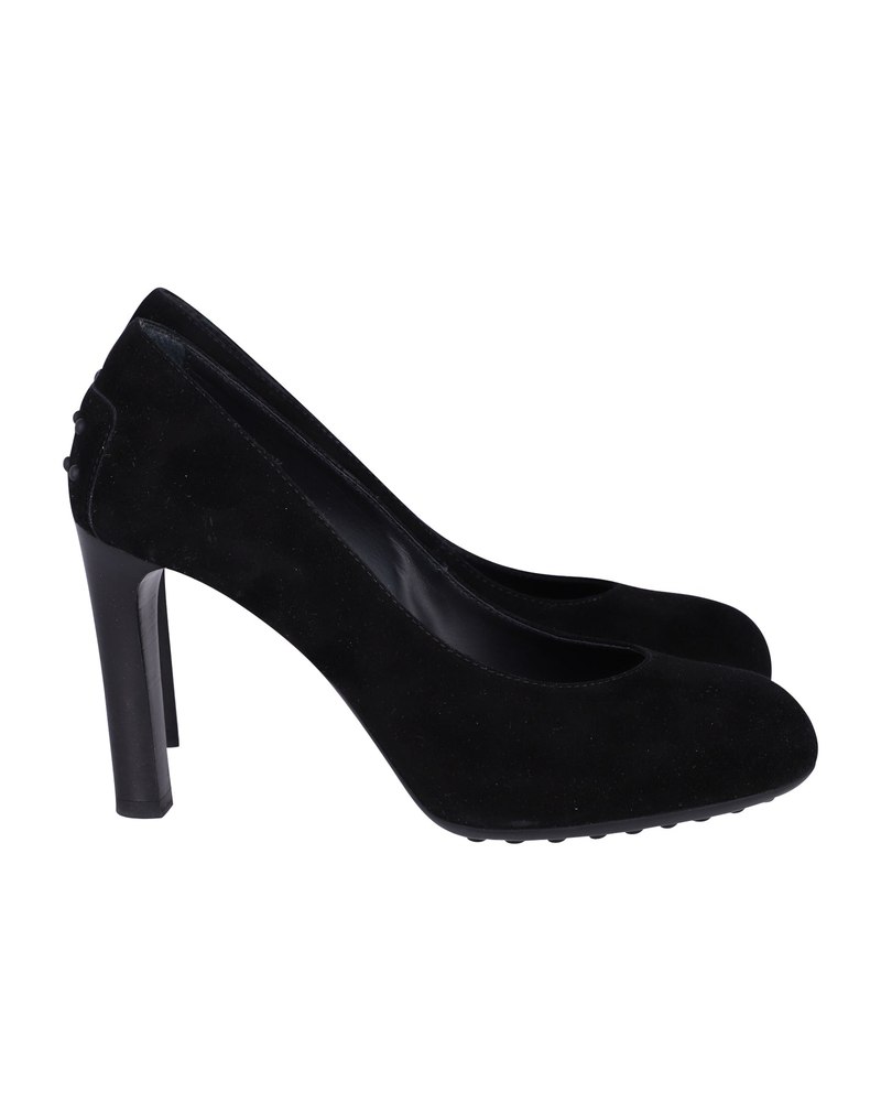 Tod’s Pumps with Rubber Pebbles in Black Suede 7766537338940