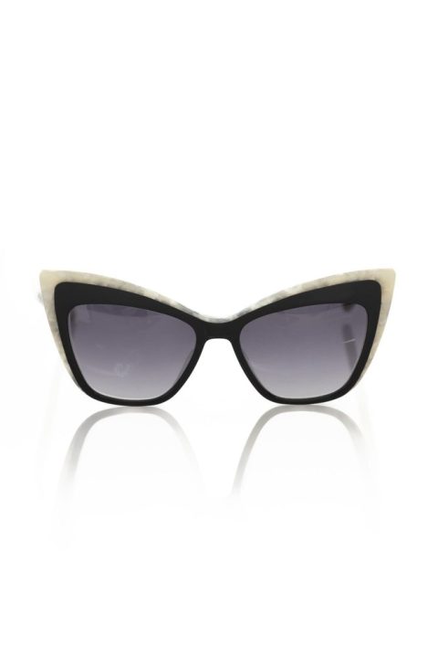 Frankie Morello Chic Cat Eye Sunglasses with ivory Women’s Accents