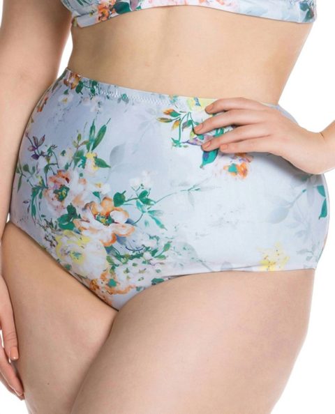 Women’s High Waisted Bikini Bottom – Plus In Femme Flora 7676615163964