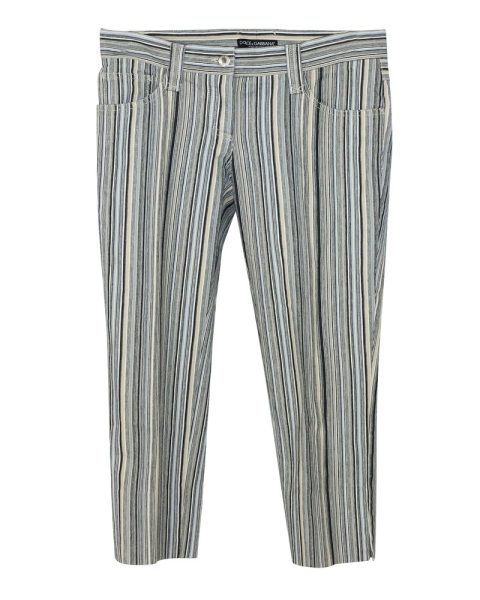 Dolce & Gabbana Striped Pants In Multicolored Cotton 7766538747964