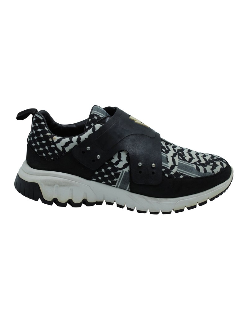 Neil Barrett Nubuck and Leather-Trimmed Printed Sneakers in Multicolor Neoprene 7766542155836