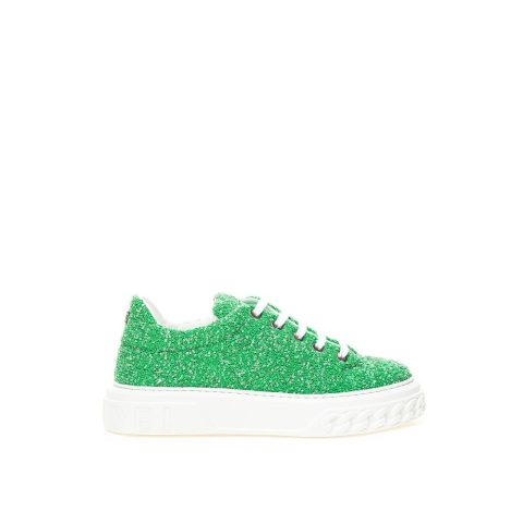 Casadei Emerald Elegance Leather Women’s Sneakers 7766540714044